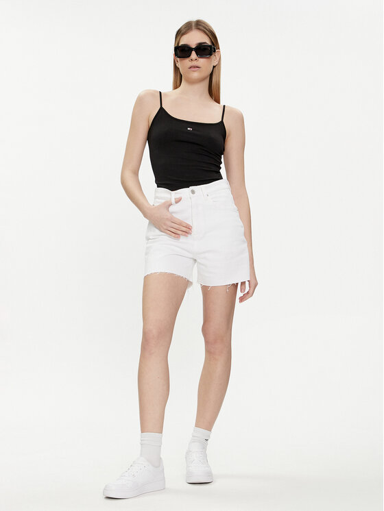 Tommy Jeans Tommy Jeans Kratke traperice DW0DW17636 Bijela Mom Fit