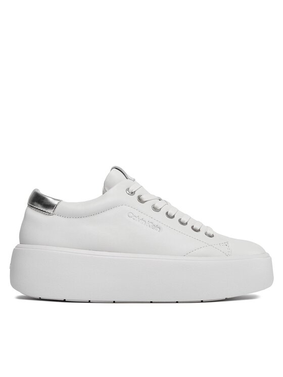 Sneakers Calvin Klein Bubble Cupsole Lace Up HW0HW01861 Alb