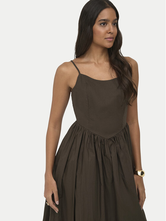 ONLY ONLY Ljetna haljina Likara 15371869 Tamno smeđa Regular Fit
