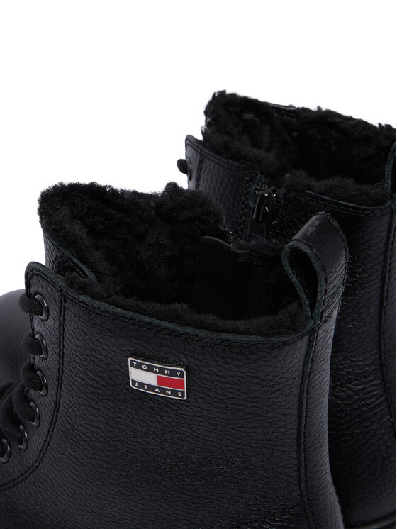 Tommy Jeans Tommy Jeans Зимни обувки Tjw Platform Boots Wl EN0EN03159 Черен