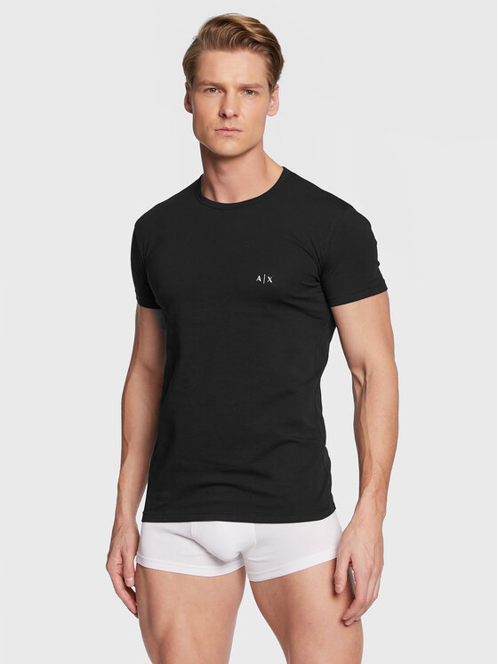 Armani Exchange Armani Exchange Komplekt kahest t-särgist 956005 CC282 07320 Must Slim Fit