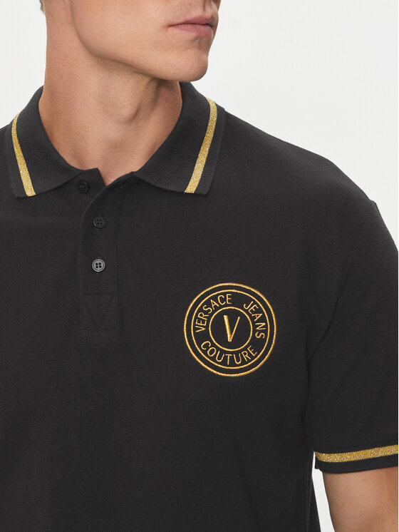 Versace Jeans Couture Versace Jeans Couture Поло 76GAGT02 Чорний Regular Fit