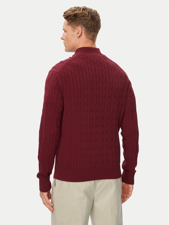 Tommy Hilfiger Tommy Hilfiger Sveter Classic MW0MW36532 Bordová Regular Fit