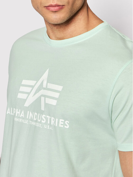 Alpha Industries Alpha Industries T-Shirt Basic 100501 Zielony Regular Fit