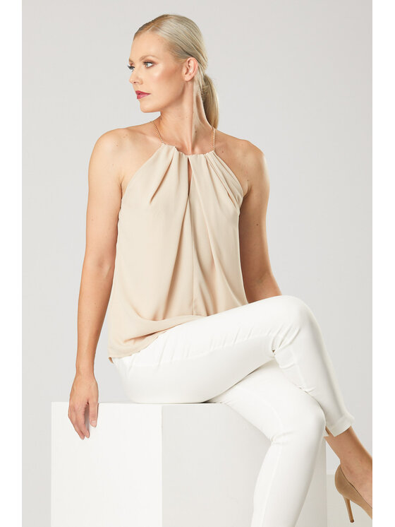 QUIOSQUE QUIOSQUE Blúzka 16-X-202 Béžová Regular Fit