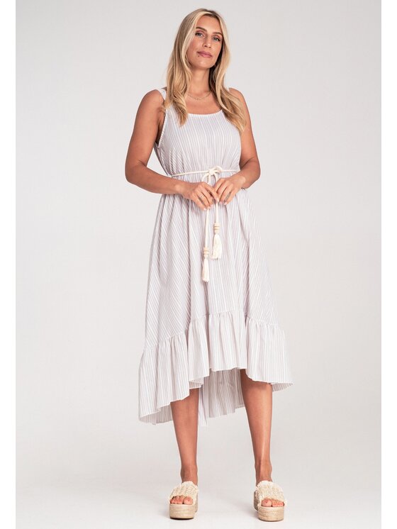 FIGL FIGL Letné šaty M1213 Béžová Flared Fit