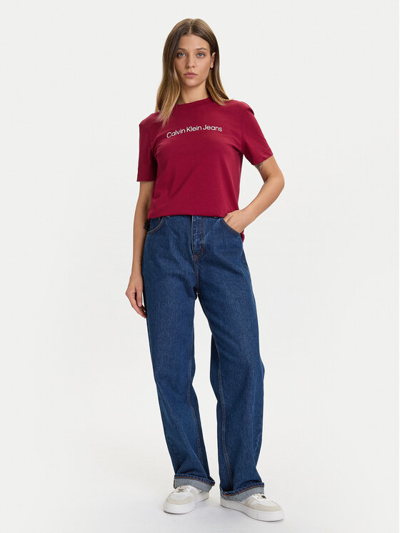 Calvin Klein Jeans Calvin Klein Jeans T-Shirt LV047C912G Červená Regular Fit