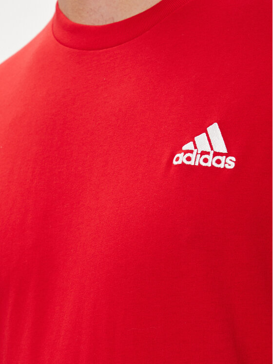 adidas adidas T-särk Essentials Single Jersey Embroidered Small Logo T-Shirt IC9290 Punane Regular Fit