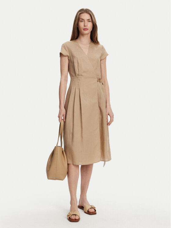 TWINSET TWINSET Nyári ruha 251TT2072 Bézs Loose Fit