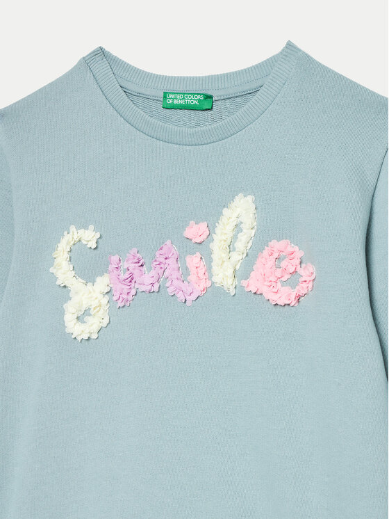United Colors Of Benetton United Colors Of Benetton Majica dugih rukava 3J68G10FU Svijetloplava Regular Fit