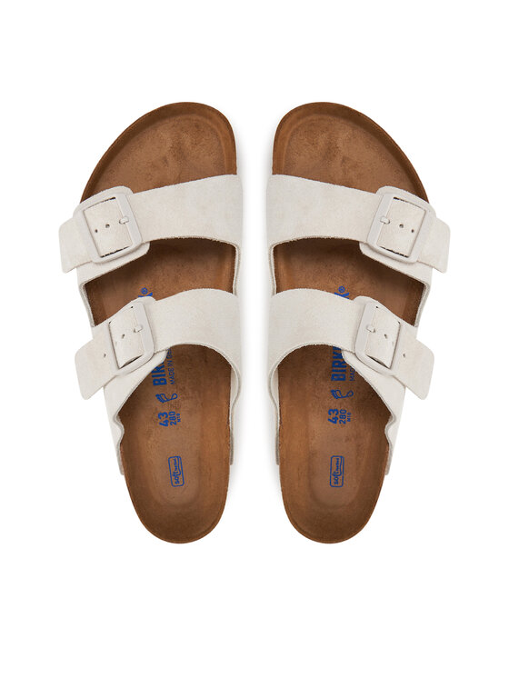 Birkenstock Birkenstock Klapki Arizona zamsz 1024554 Biały