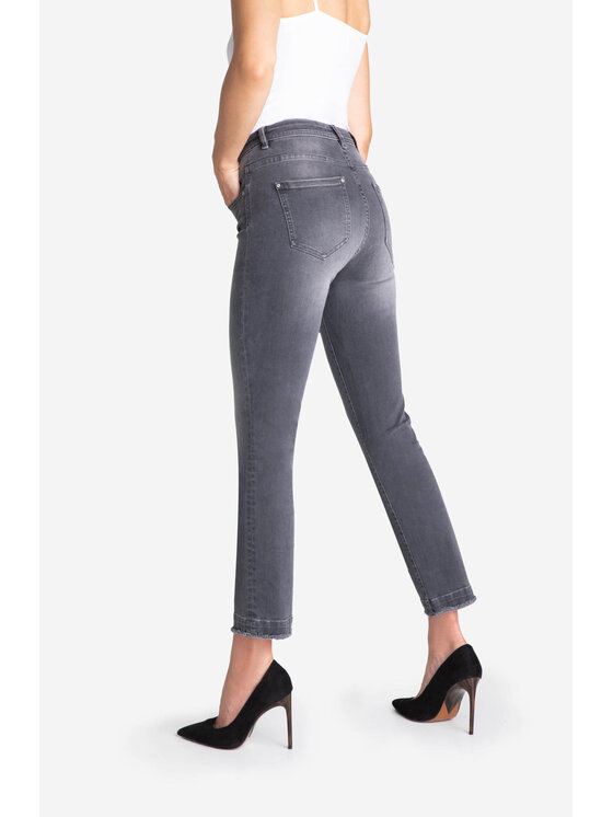 RJ Rocks Jeans RJ Rocks Jeans Jeansy Ella Szary Straight Leg