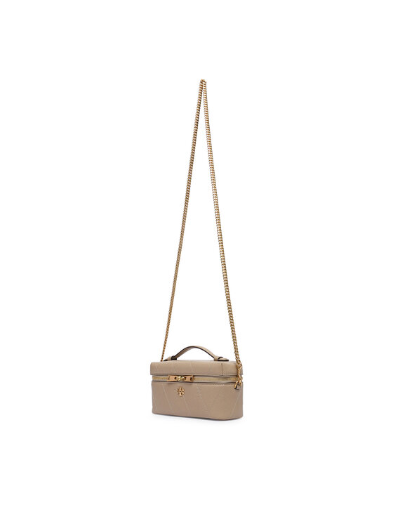 Tory Burch Tory Burch Rankinė Charlie Quilted East-West Vanity Case 186036 Smėlio