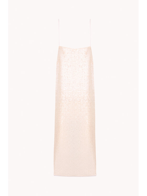 Epuzer Epuzer Sukienka wieczorowa Sequin strappy Biały Standard Fit