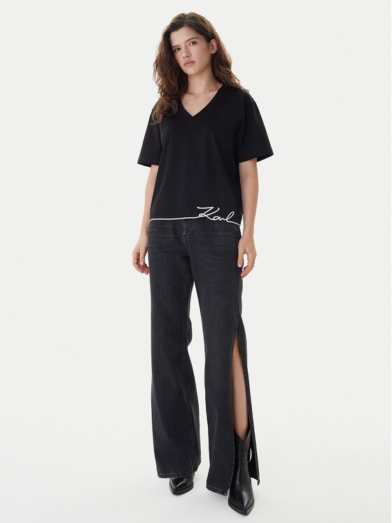 Karl Lagerfeld Jeans Karl Lagerfeld Jeans Jeans B1W10072 Nero Wide Leg