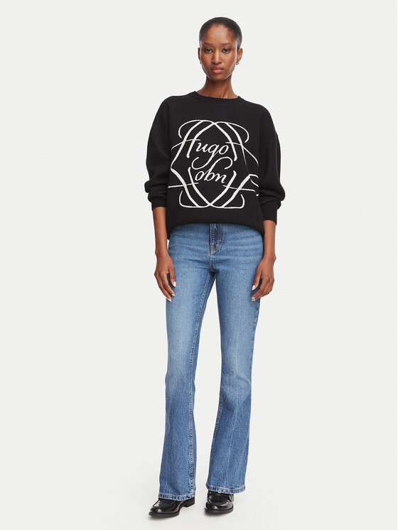 HUGO HUGO Светр Siennale 50562692 Кольоровий Oversize