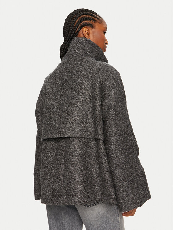 PINKO PINKO Gyapjú kabát Forbice 104040 A23R Szürke Regular Fit