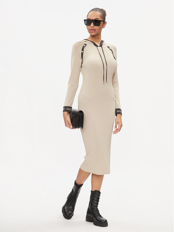Liu Jo Sport Liu Jo Sport Плетена рокля TA4012 MS014 Златист Regular Fit