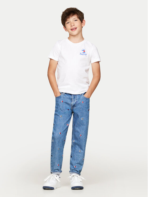 Tommy Hilfiger Tommy Hilfiger Tricou KB0KB09281 Alb Regular Fit