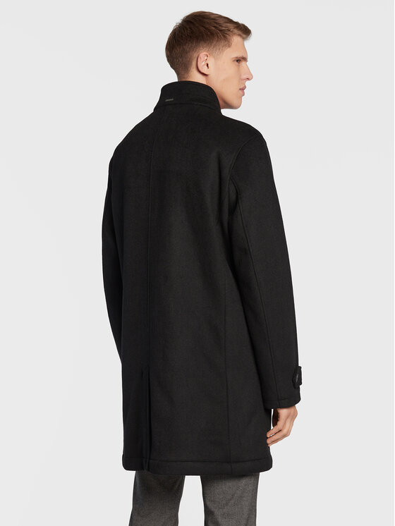 Pierre Cardin Pierre Cardin Wollmantel 10041 0025 Schwarz Regular Fit