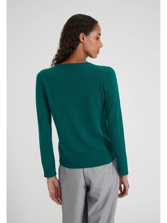 Style Republic Style Republic Sweter Kaszmir Zielony ciemny Comfort Fit