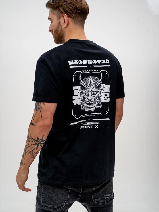 Point X Point X T-Shirt Koszulka Z Krótkim Rękawem Point X Monster Czarna M Czarny Regular Fit