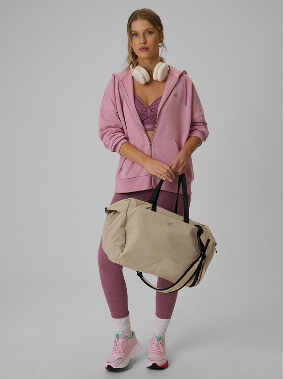 4F 4F Bluza basic Różowy jasny Loose Fit