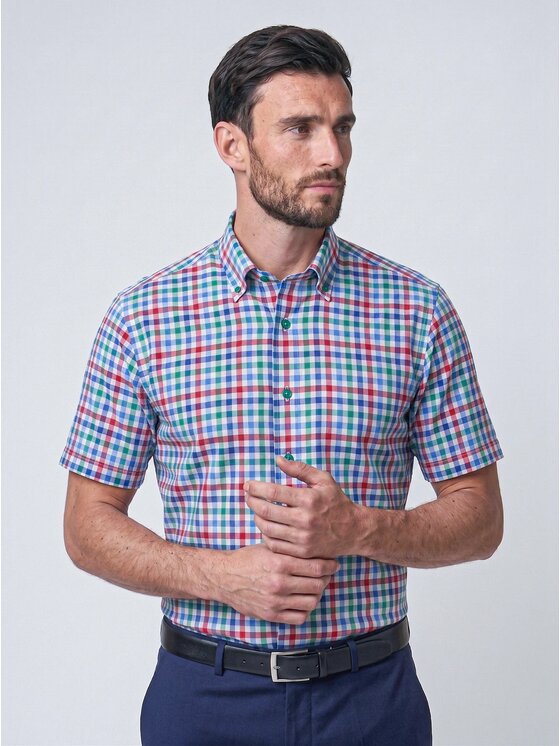 Willsoor Willsoor Koszula 20906 Zielony Slim Fit