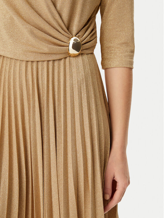 Rinascimento Rinascimento Kokteilinė suknelė CFC0122980003 Auksinė Regular Fit