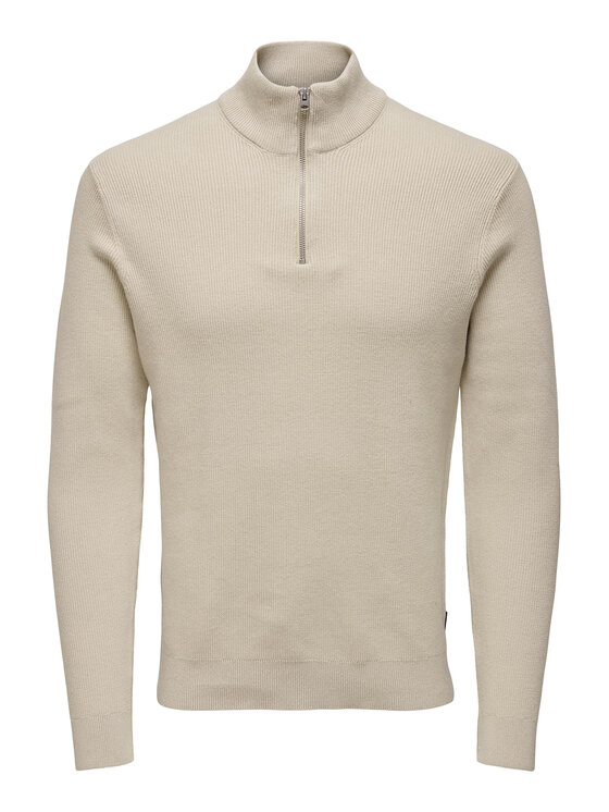 Only & Sons Only & Sons Sweter 22023210 Beżowy Regular Fit