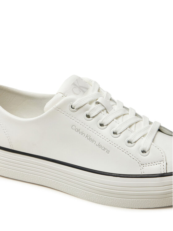 Calvin Klein Jeans Calvin Klein Jeans Tenis superge Bold Vulc Flatf Low Lth In YW0YW01633 Bela