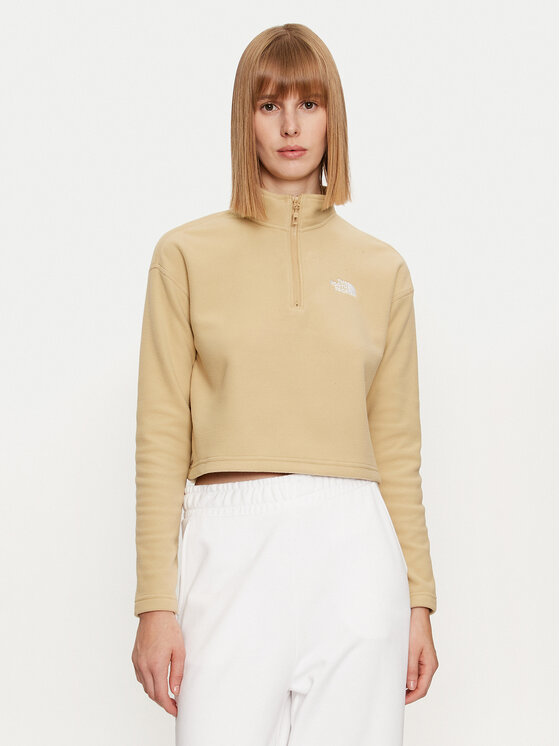 The North Face Fleecová mikina Glacier NF0A855N Béžová Regular Fit