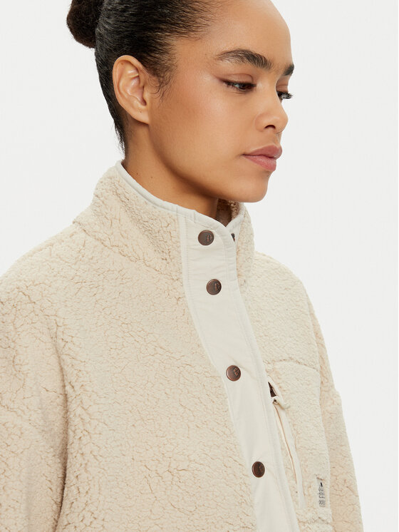 Protest Protest Felpa di pile Lux Teddy 3611544 Écru Relaxed Fit