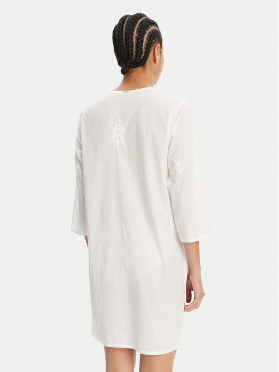 Selmark Selmark Φόρεμα καλοκαιρινό BC198 Λευκό Relaxed Fit