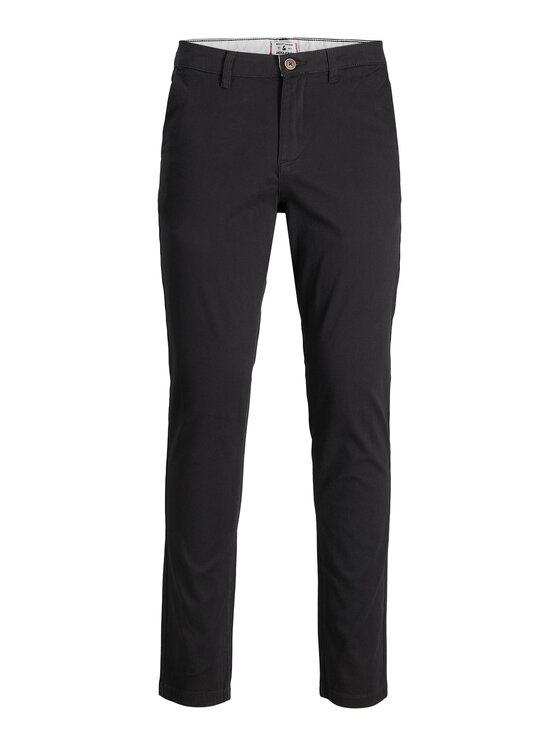 Jack&Jones Jack&Jones Hlače iz tkanine Marco Dave 12174152 Črna Slim Fit