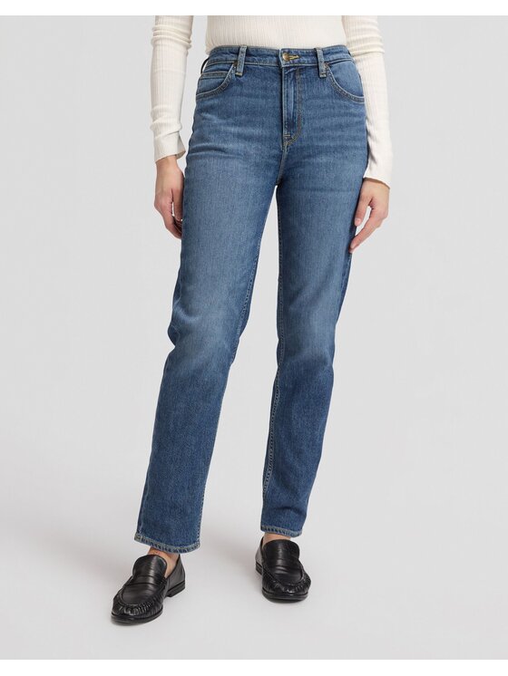Lee Lee Jeansy CAROL Niebieski Straight Leg