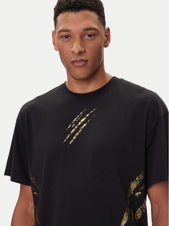 Plein Sport Plein Sport Tricou FAEC MTK8358 STE001N Negru Loose Fit