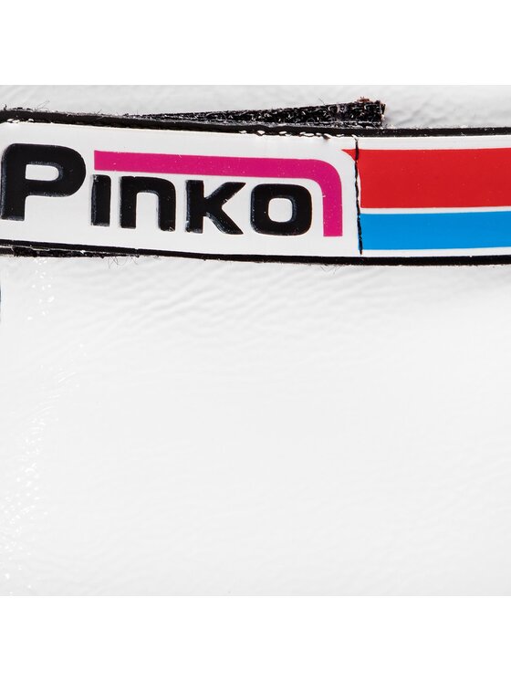 Pinko Pinko Polokozačky Zircone Naplack PE19 BLKS1 1H20LA Y5AW Bílá