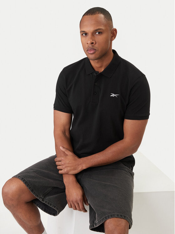 Reebok Reebok Polo Breen RK25562CCM Czarny Regular Fit