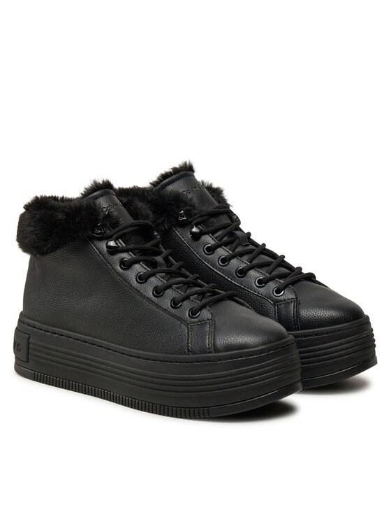 Calvin Klein Jeans Calvin Klein Jeans Μποτάκια Bold Platf Low Laceup Mg YW0YW01590 Μαύρο