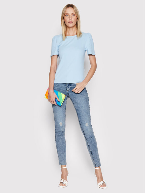 Vero Moda Vero Moda T-Shirt Natasha 10264993 Błękitny Regular Fit