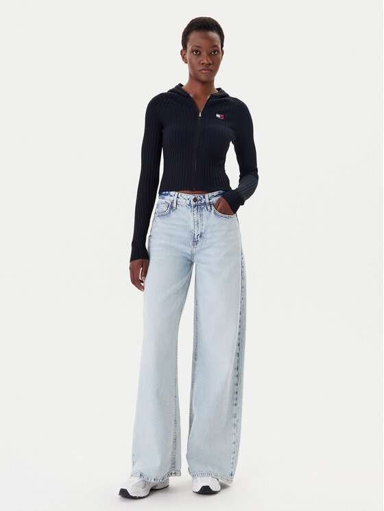 Tommy Jeans Tommy Jeans Pletena jopica DW0DW20974 Črna Slim Fit