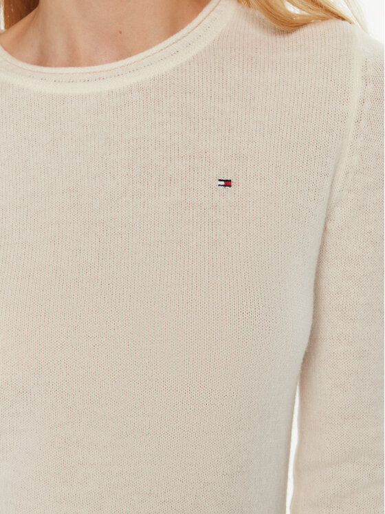 Tommy Hilfiger Tommy Hilfiger Sweter WW0WW44161 Écru Regular Fit