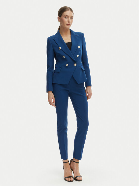 Rinascimento Rinascimento Bavlnené nohavice CFC0128638003 Modrá Slim Fit