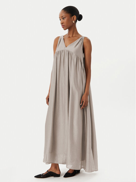 Eleh Eleh Sukienka letnia SS260270 Szary Relaxed Fit