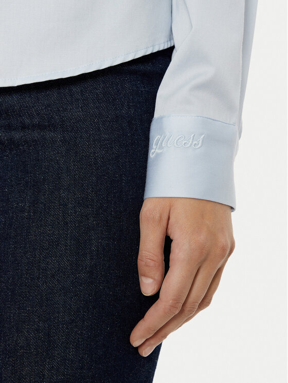 Guess Guess Hemd W5RH31 WAF10 Himmelblau Regular Fit