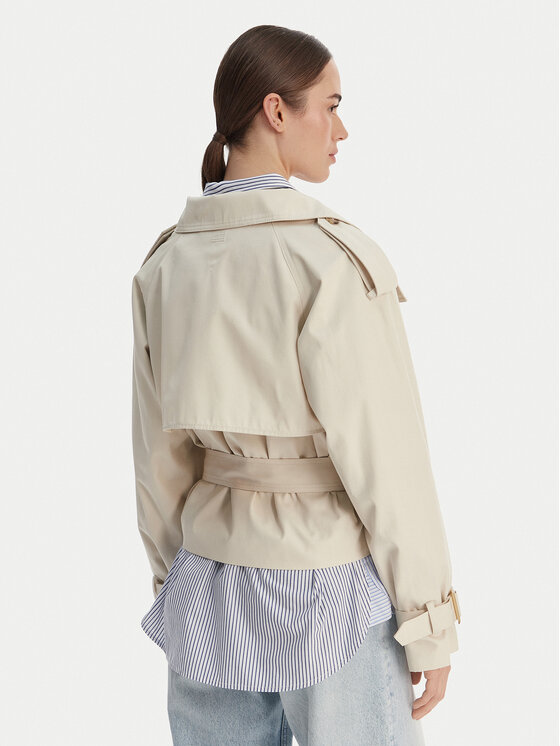 Tommy Hilfiger Tommy Hilfiger Trenčkot WW0WW50768 Béžová Oversize