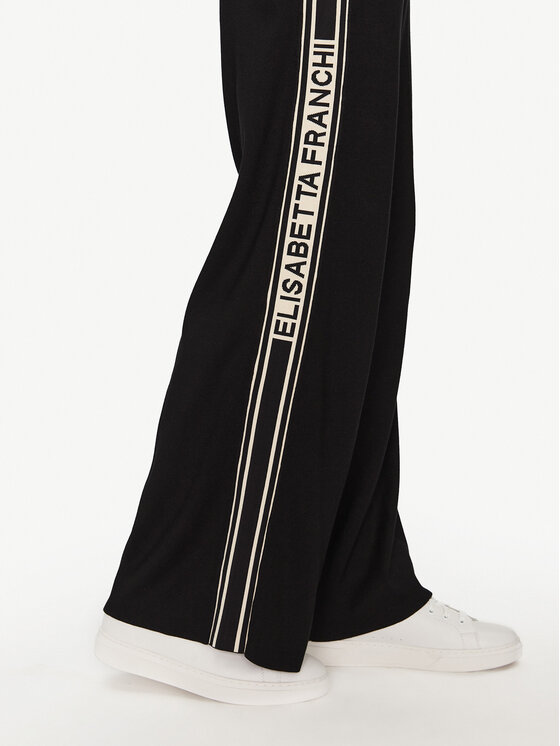 Elisabetta Franchi Elisabetta Franchi Долнище анцуг KP-65S-51E2 Черен Regular Fit