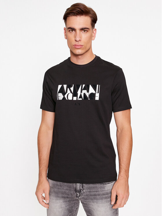 Armani Exchange Armani Exchange Marškinėliai 6RZTJC ZJBYZ 1200 Juoda Regular Fit