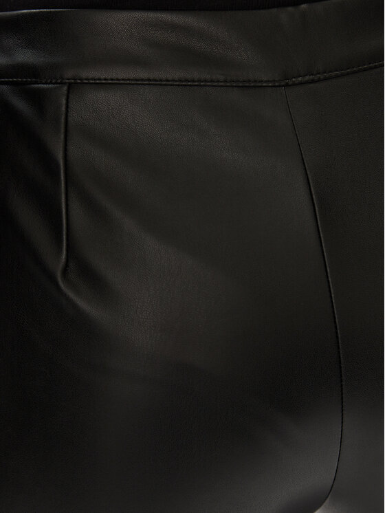 Noisy May Noisy May Dirbtinės odos kelnės 27026067 Juoda Slim Fit